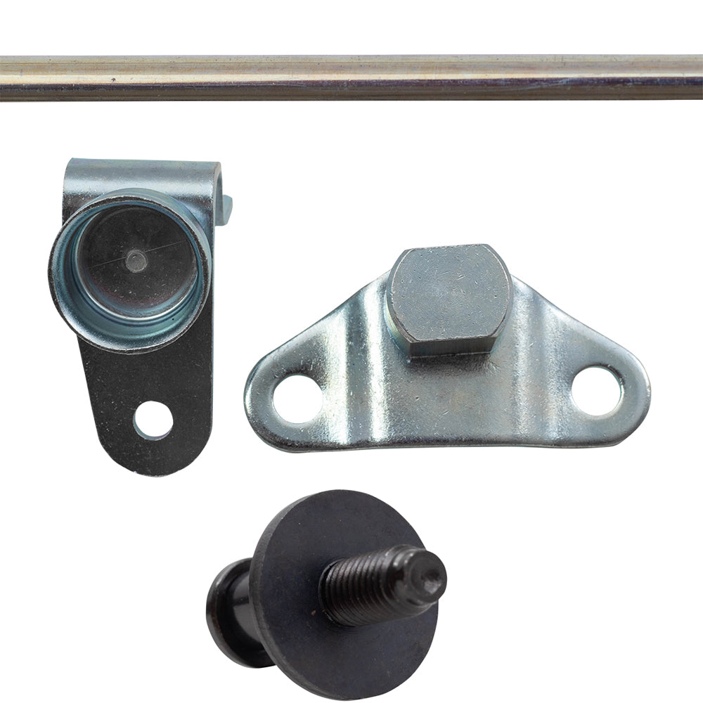 Brock Replacement 8 Pc Tailgate Latch Rod Hinge Striker Bolt Kit compatible with 99-07 Silverado Sierra Stepside