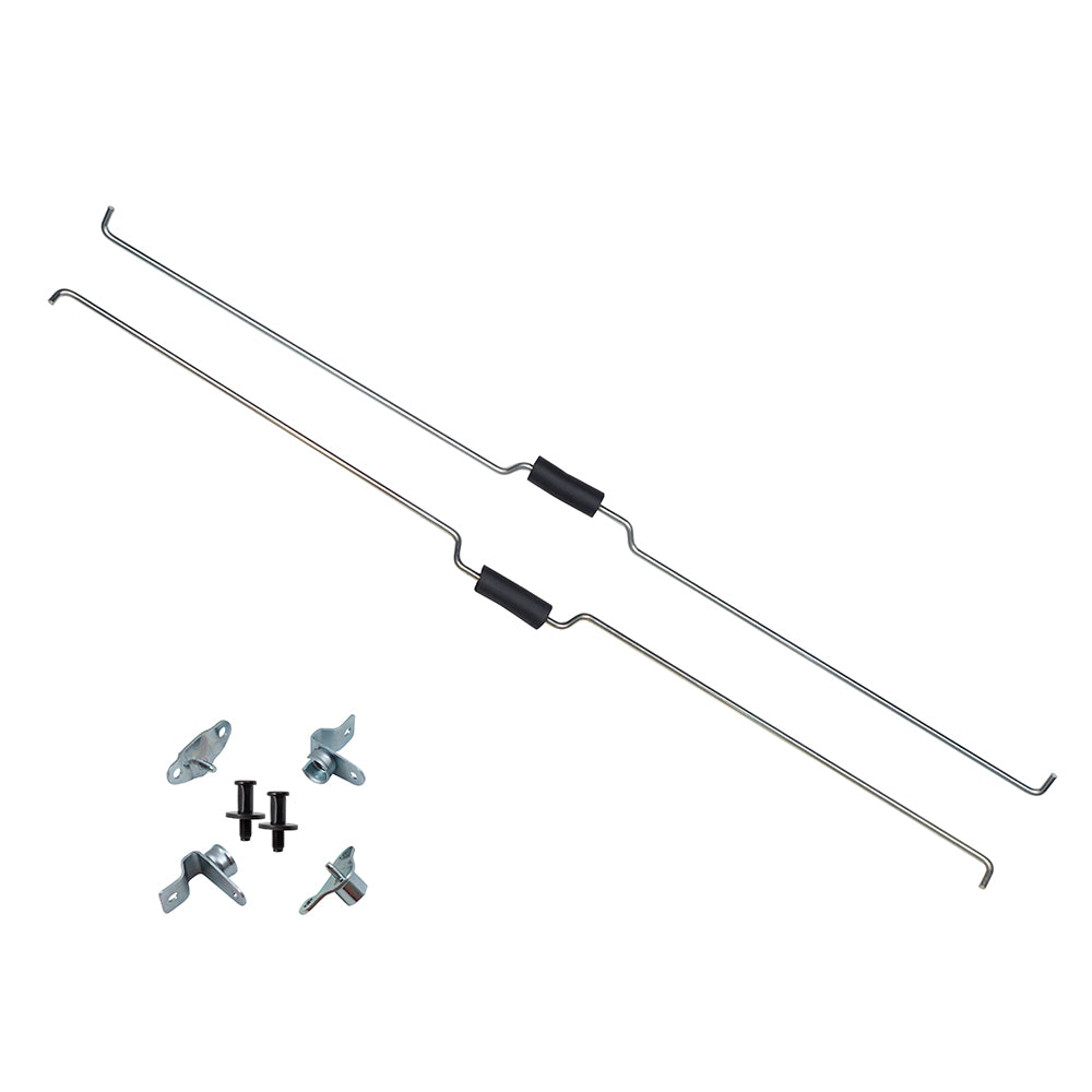 Brock Replacement 8 Pc Tailgate Latch Rod Hinge Striker Bolt Kit compatible with 99-07 Silverado Sierra Stepside