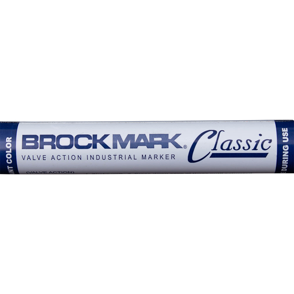 12 Pc Set Orange Brockmark Classic Industrial Paint Markers Permanent Pen Metal Glass Rubber Wood for Auto Construction Arts Warehouse