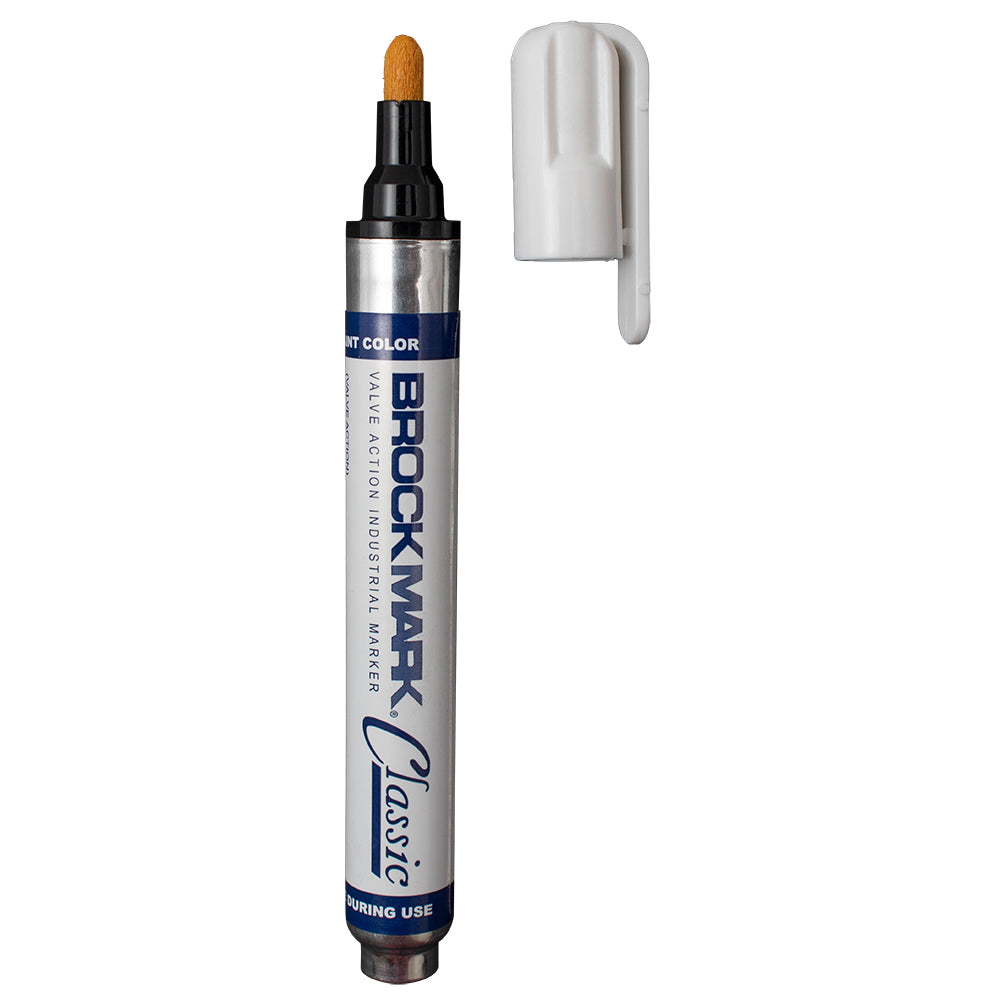 12 Pc Set White Brockmark Classic Industrial Paint Markers Permanent Pen Metal Glass Rubber Wood for Auto Construction Arts