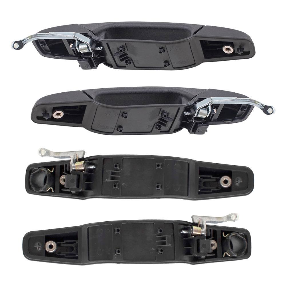 Brock Replacement Front & Rear Outside Door Handles 4 Piece Set Compatible with 2007-2013 Avalanche/Escalade EXT & 2007-2014 Silverado/Sierra & Denali/Escalade/Escalade ESV/Suburban/Tahoe/Yukon