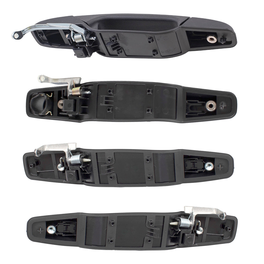 Brock Replacement Front & Rear Outside Door Handles 4 Piece Set Compatible with 2007-2013 Avalanche/Sierra Denali/Escalade EXT & 2007-2014 Silverado/Sierra/Escalade/Escalade ESV/Suburban/Tahoe/Yukon