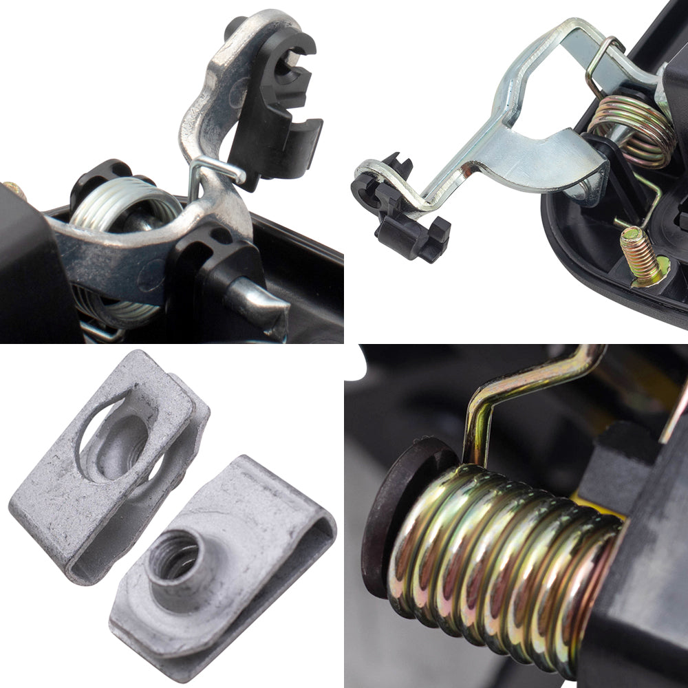 Brock Replacement Front and Rear Outside Door Handles, Tailgate Handle and Tailgate Handle Bezel 6 Piece Set Compatible with 2002-2006 Avalanche