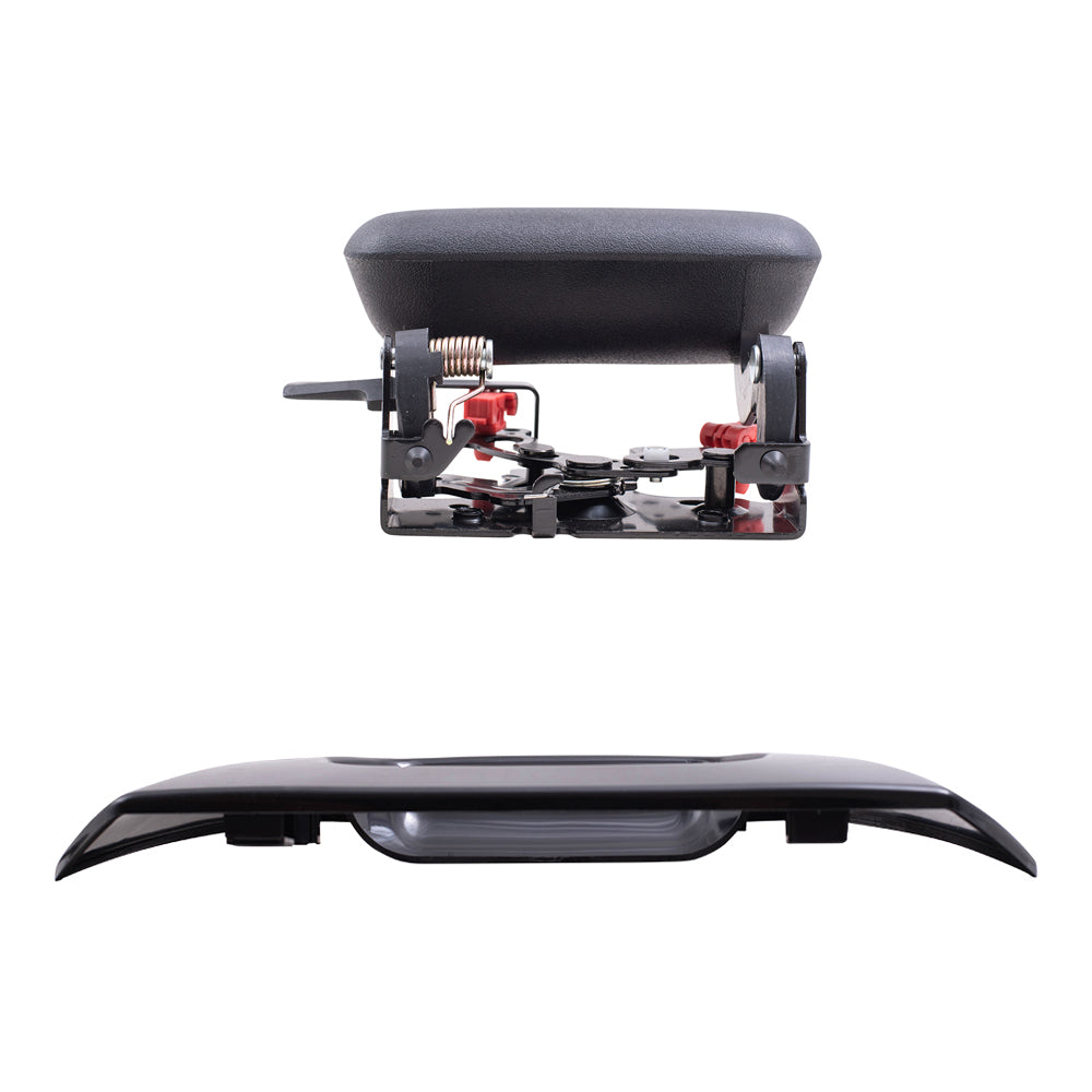 Brock Replacement Tailgate Handle and Tailgate Handle Bezel Set Compatible with 2002-2006 Avalanche