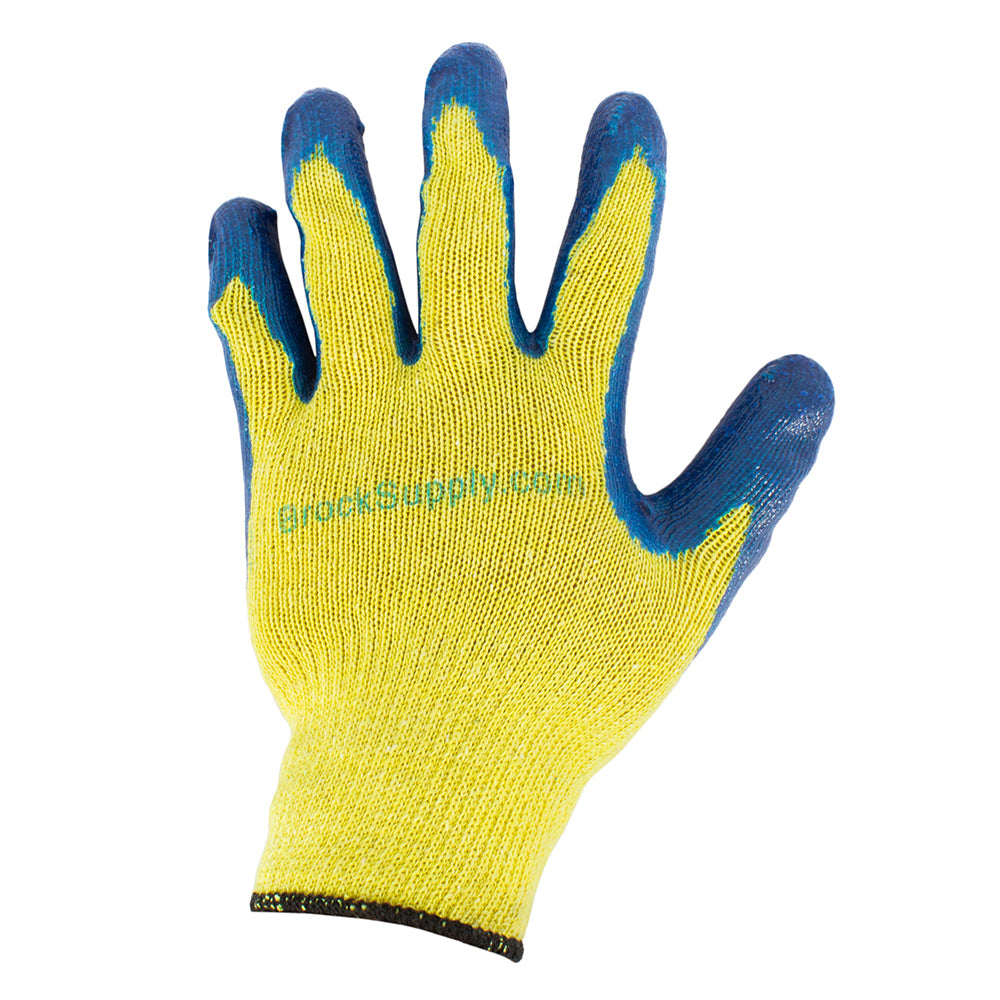 12 Pairs 1 Dozen Latex Rubber Coated Woven Work Safety Gloves Strong Grip Water Resistant for Light Weight Industrial Warehouse Agriculture