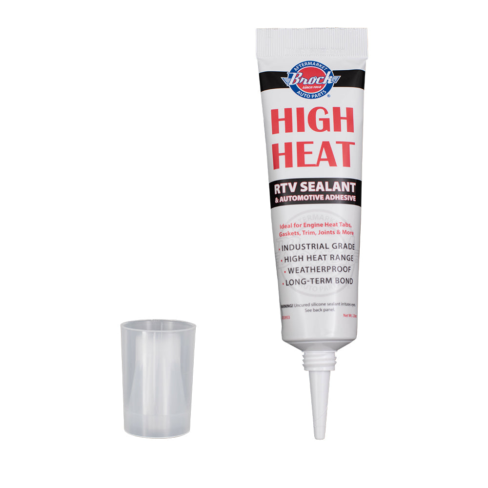 Pair 2.8 oz Tube High Temp RTV Silicone Gasket Trim Joint Sealant Heat Tabs