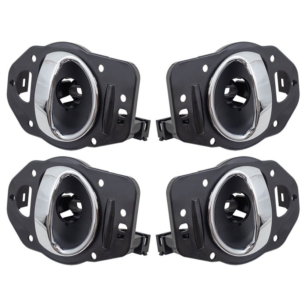 Brock Replacement 4 Piece Set of Inside Interior Inner Door Handle Repair Kits Compatible with 2006-2011 HHR 25812196 20897806