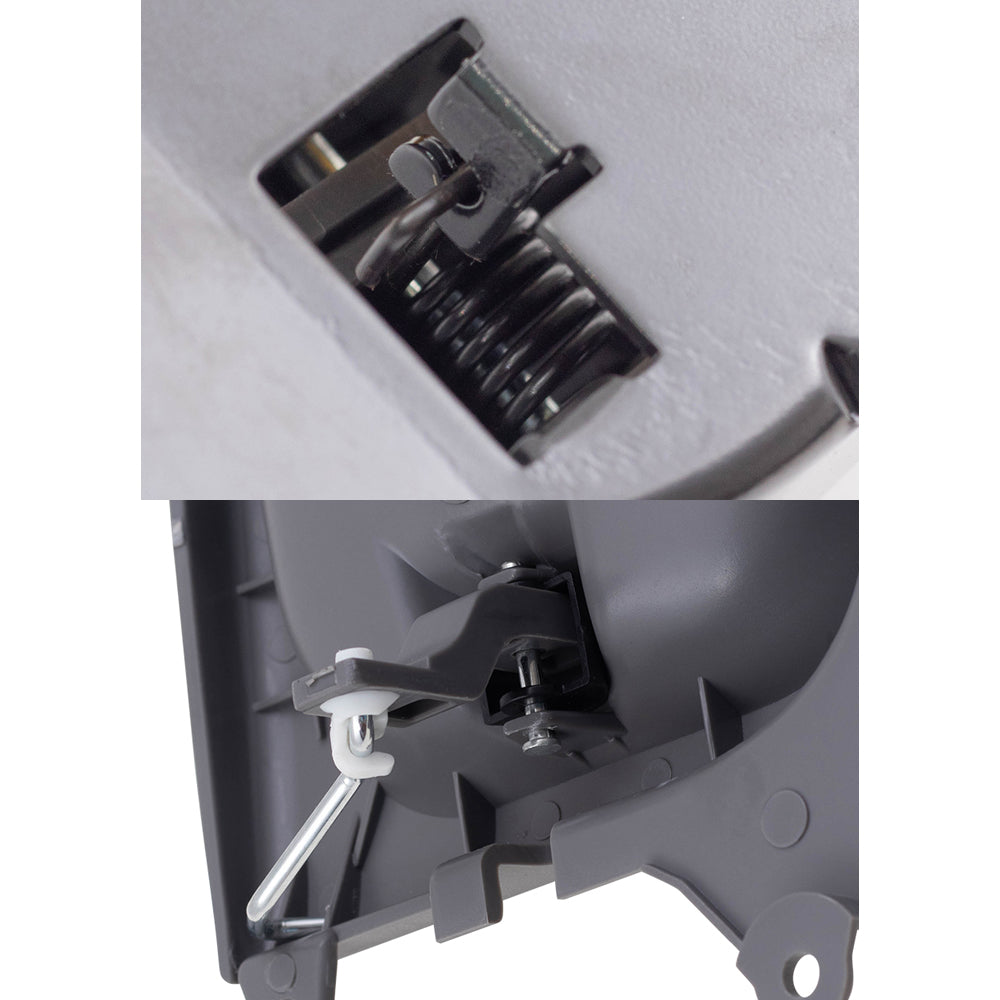 Brock Replacement Drivers Inside Front & Sliding Gray Door Handle Compatible with 02-05 Sedona 0K53A 5933044 0K53A 7333044