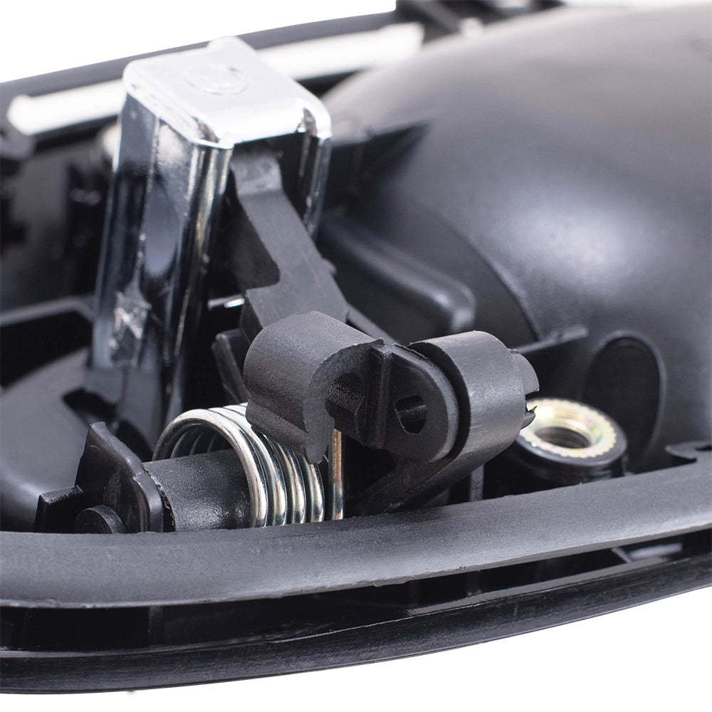 Brock Replacement Passengers Outside Outer Sliding Door Handle Black with Chrome compatible with Van 0K53B72410BXX