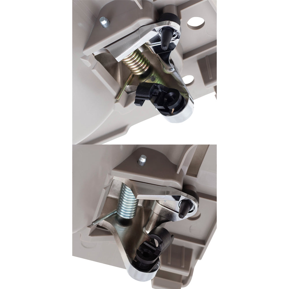 Brock Replacement Set of 2 Drivers Beige & Chrome Inside Interior Inner Door Handle Repair Kits Compatible with 05-10 Grand Cherokee 1EG891J3AA 5HR371J3AN