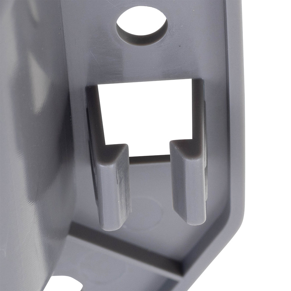 Brock Replacement Driver and Passenger Front Inside Inner Gray with Chrome Door Handles Compatible with 05-10 Grand Cherokee