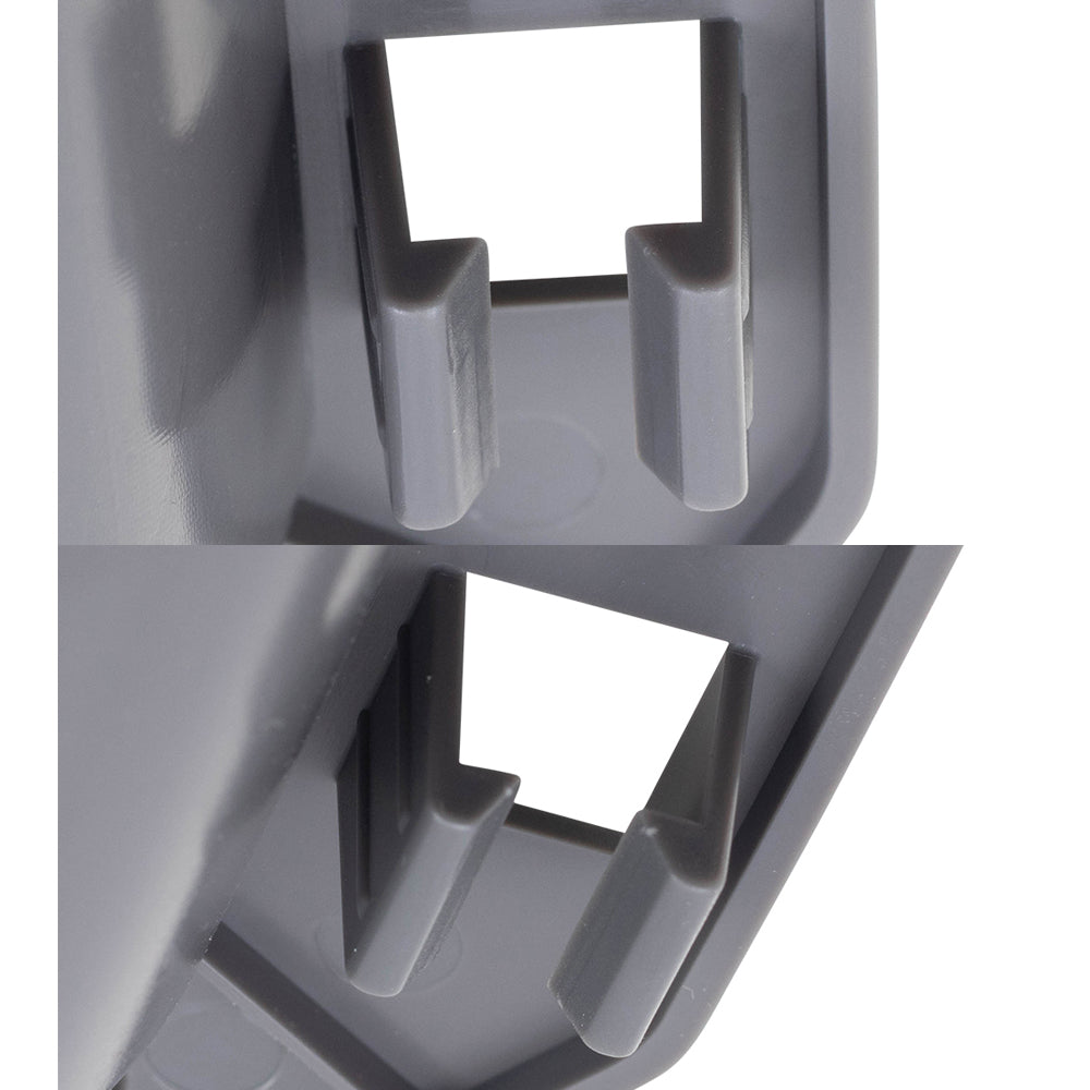 Brock Replacement Set of 2 Passengers Gray & Chrome Inside Interior Door Handle Repair Kits Compatible with 05-10 Grand Cherokee 1BC141D5AA 5HR382D1AN