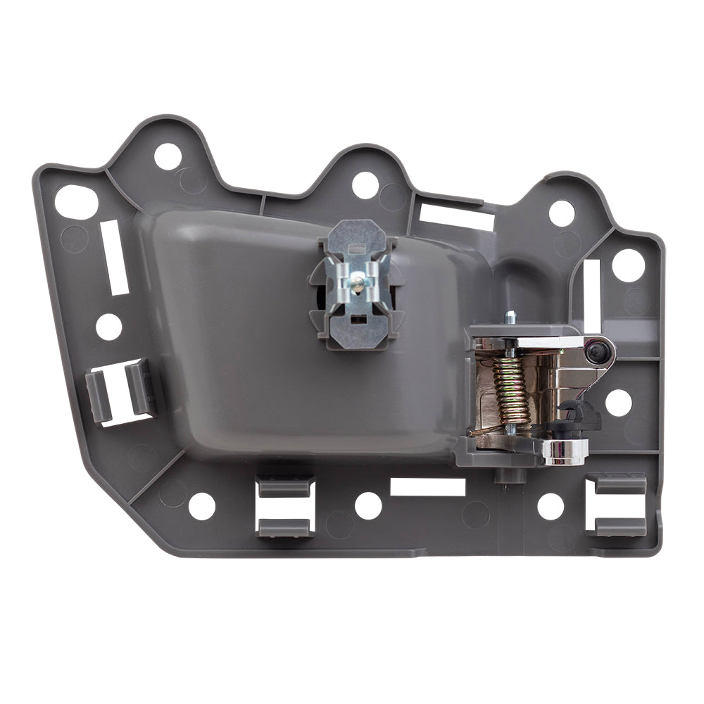 Brock Replacement Driver and Passenger Rear Inside Inner Gray with Chrome Door Handle Repair Kits Compatible with 05-10 Grand Cherokee 5HR371D5AL 5HR381D1AN