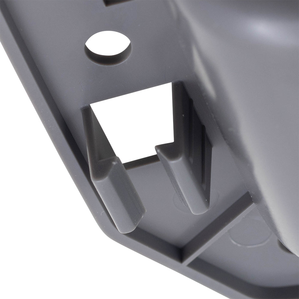 Brock Replacement Driver and Passenger Rear Inside Inner Gray with Chrome Door Handle Repair Kits Compatible with 05-10 Grand Cherokee 5HR371D5AL 5HR381D1AN