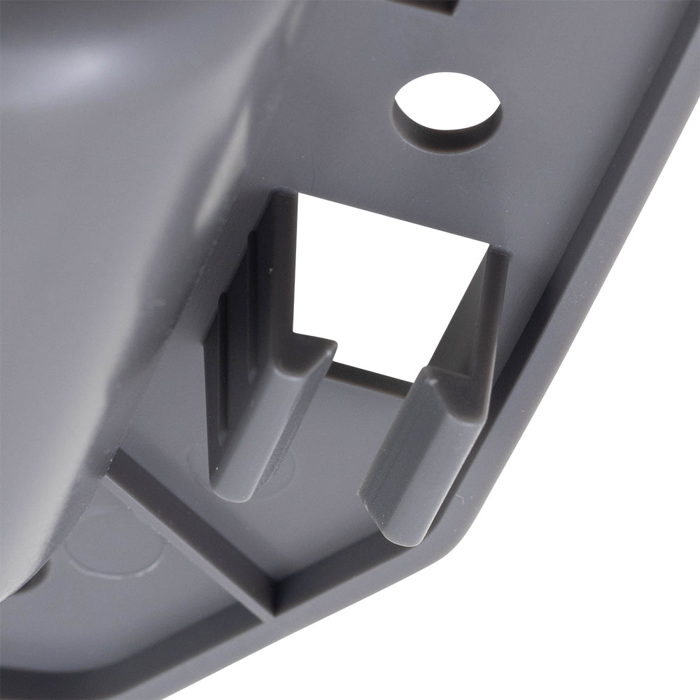 Brock Replacement Passengers Rear Inside Inner Gray with Chrome Door Handle Repair Kit Compatible with 05-10 Grand Cherokee 5HR381D1AN