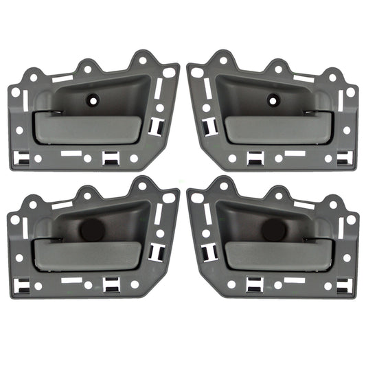 Brock Replacement Set of Four Inside Inner Interior Gray Door Handles Compatible with 05-10 Grand Cherokee SUV