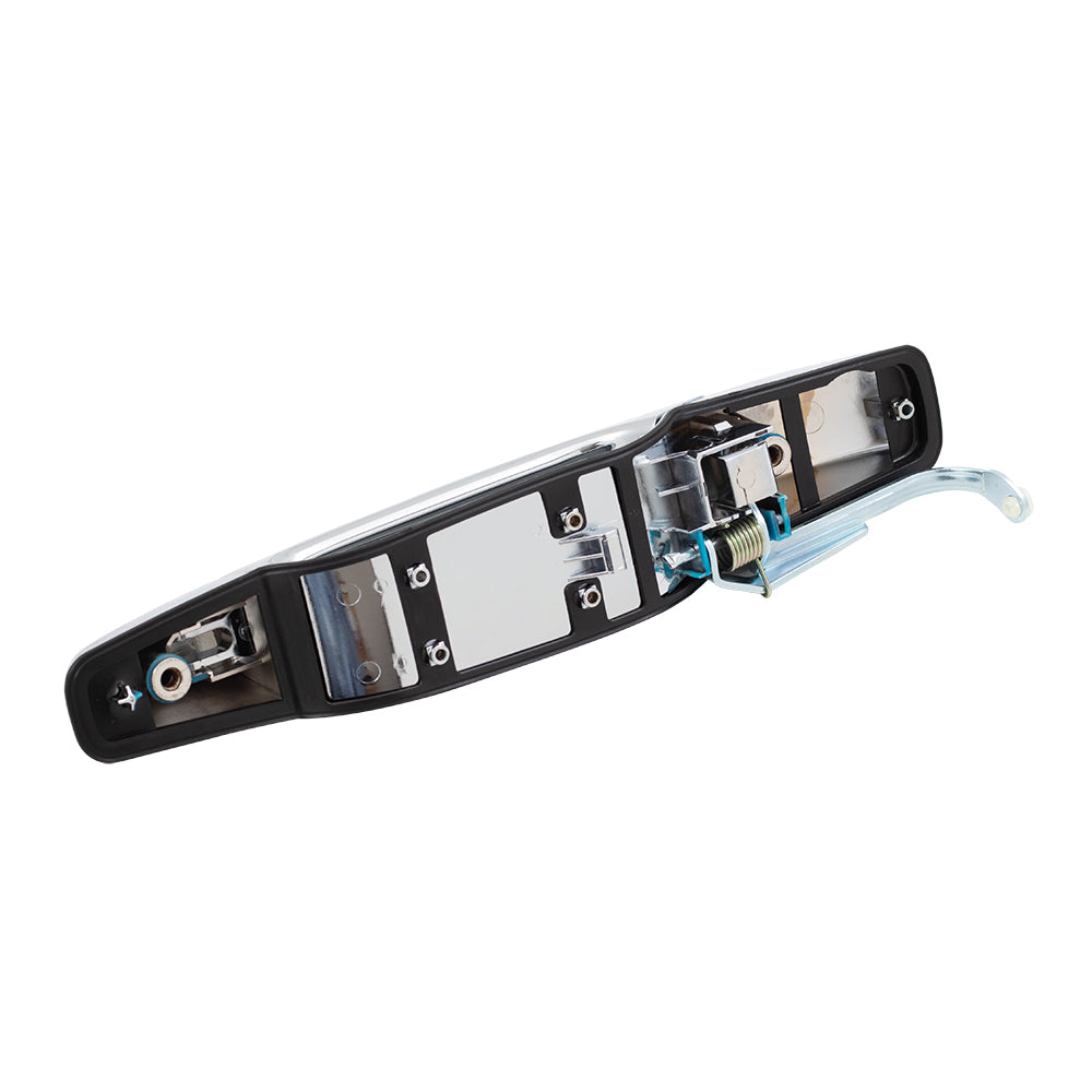 Brock Replacement Drivers and Passengers Outside Rear Chrome Door Handles Compatible with 07-13 Silverado Sierra Pickup 22738725 25960522