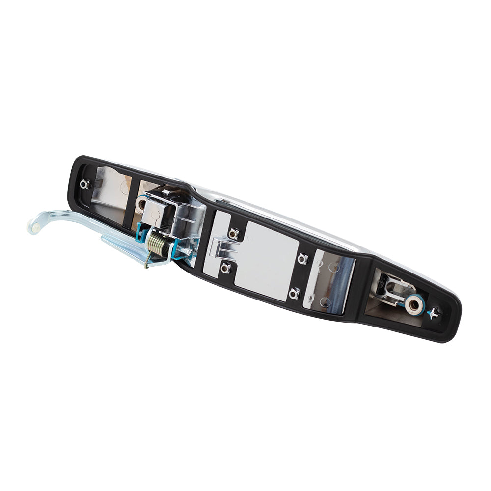 Brock Replacement Drivers Outside Outer Rear Chrome Door Handle Compatible with 07-13 Silverado Sierra Pickup Truck 22738725