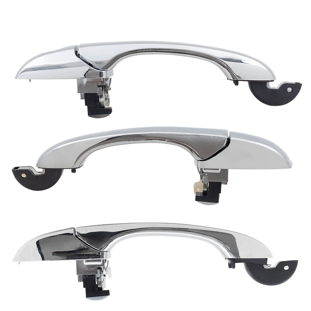 Brock Replacement 4 Pc Set Outside Door Handles Chrome Compatible with 300 Magnum