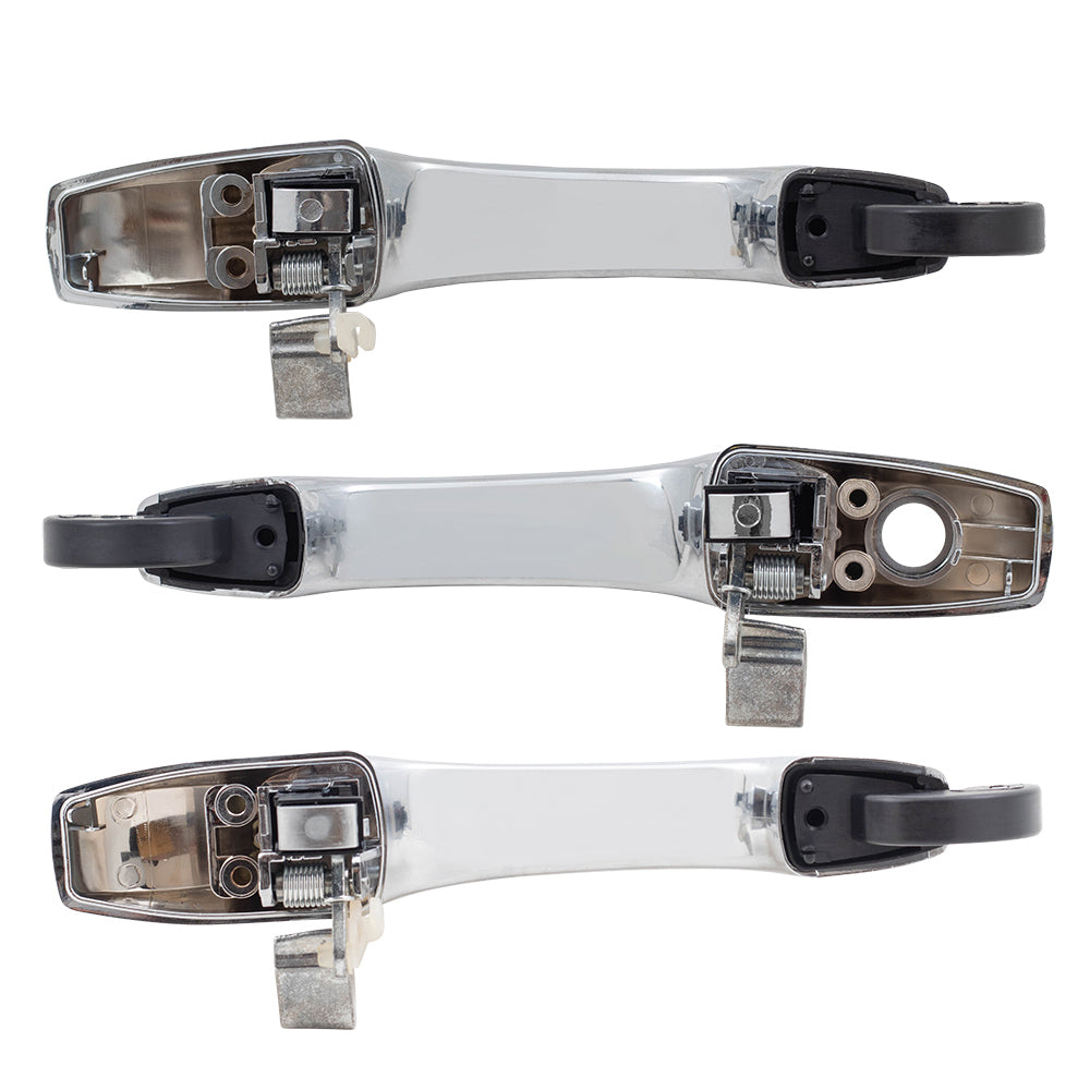 Brock Replacement Set of 4 Outside Chrome Door Handles Compatible with 2005-2010 300
