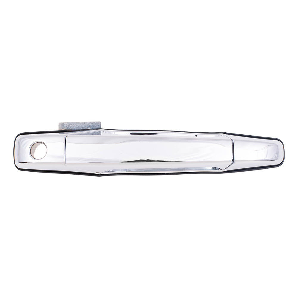 Brock Replacement Passengers Outside Front Chrome Door Handle w/ Keyhole Compatible with SUV Pickup Truck 22738722
