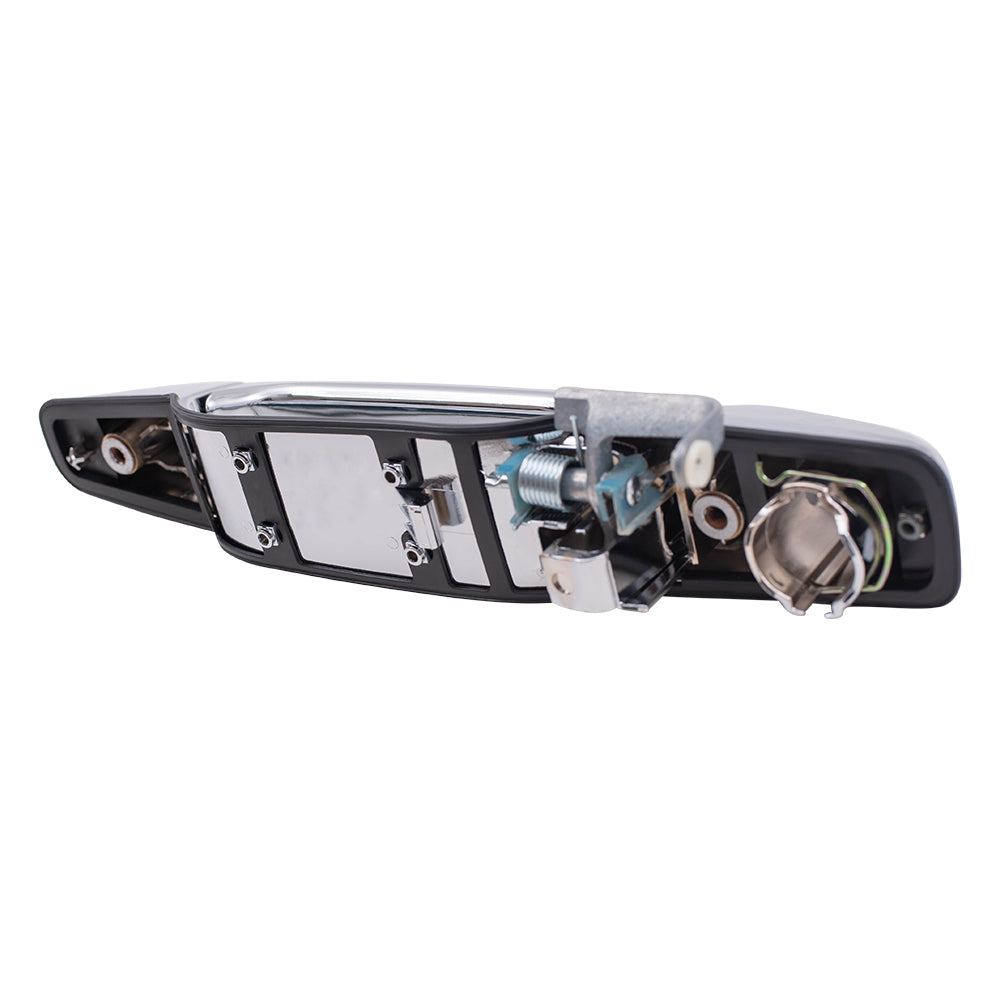 Brock Replacement Passengers Outside Front Chrome Door Handle w/ Keyhole Compatible with SUV Pickup Truck 22738722