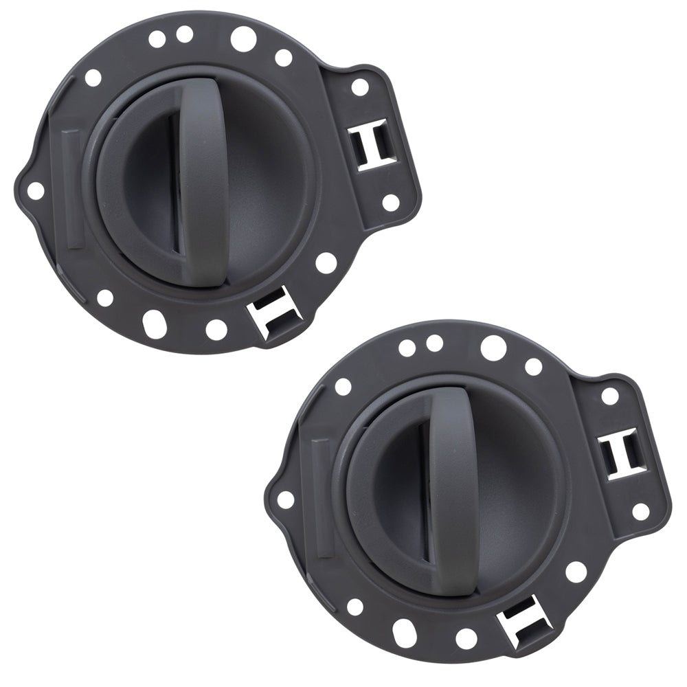 Brock Replacement Drivers Set Inside Interior Gray Door Handles with Housing Repair Kits Compatible with 06-10 Commander 1PF031DVAA