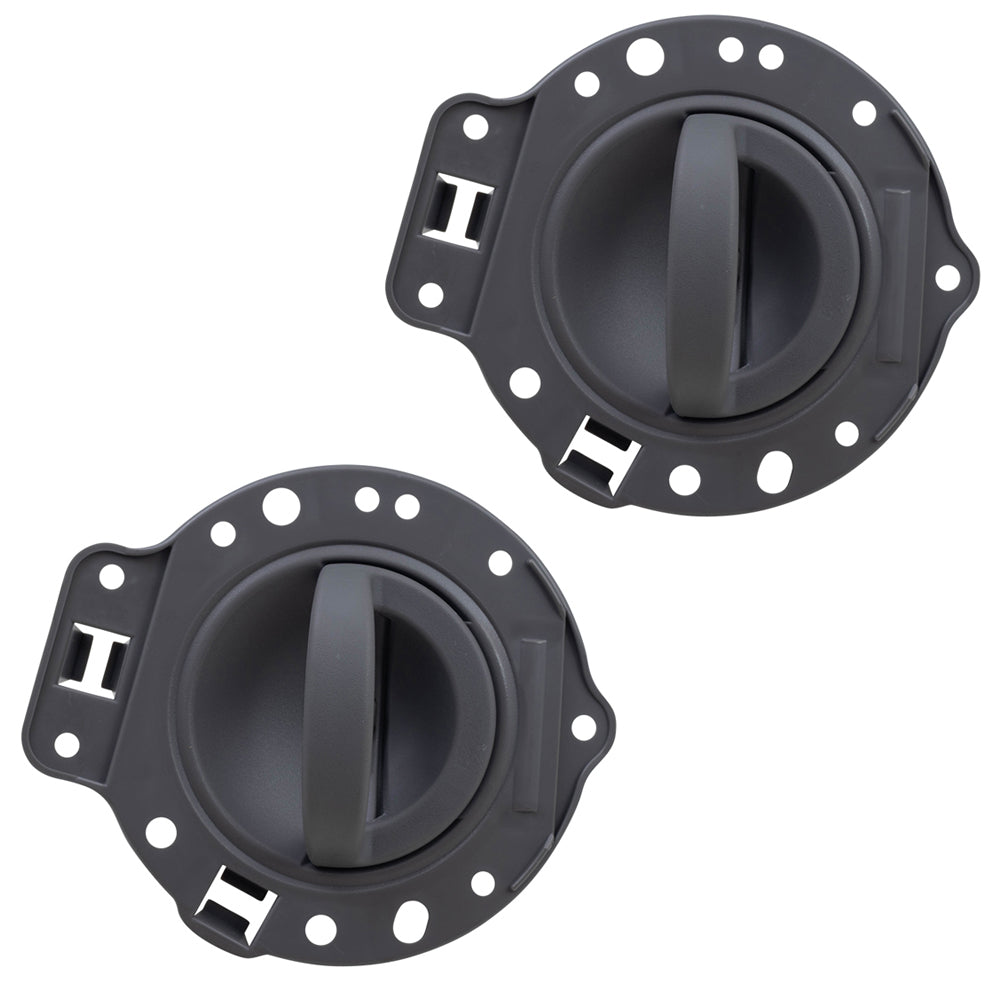 Brock Inside Door Handles for 06-10 Jeep Commander Passengers Set Gray Housing Kits