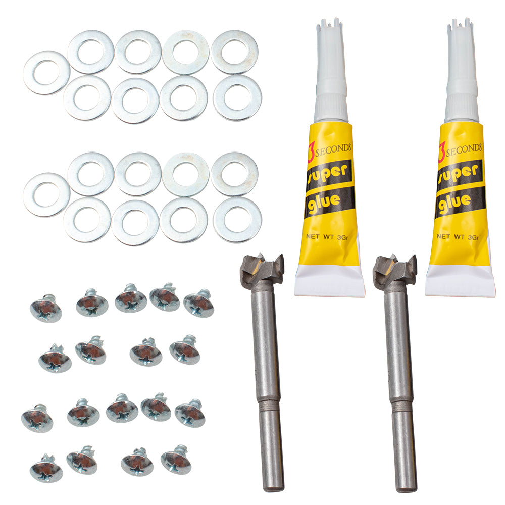 Brock Replacement Driver and Passenger Inside Interior Khaki Door Handle with Housing Repair Kits Compatible with 06-10 Commander SUV