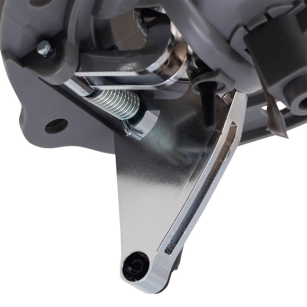 Brock Replacement 4 Piece Set Inside Interior Chrome Door Handles with Gray Housing Repair Kits Compatible with 06-10 Commander SUV 1PF111DVAA 1PF101DVAA