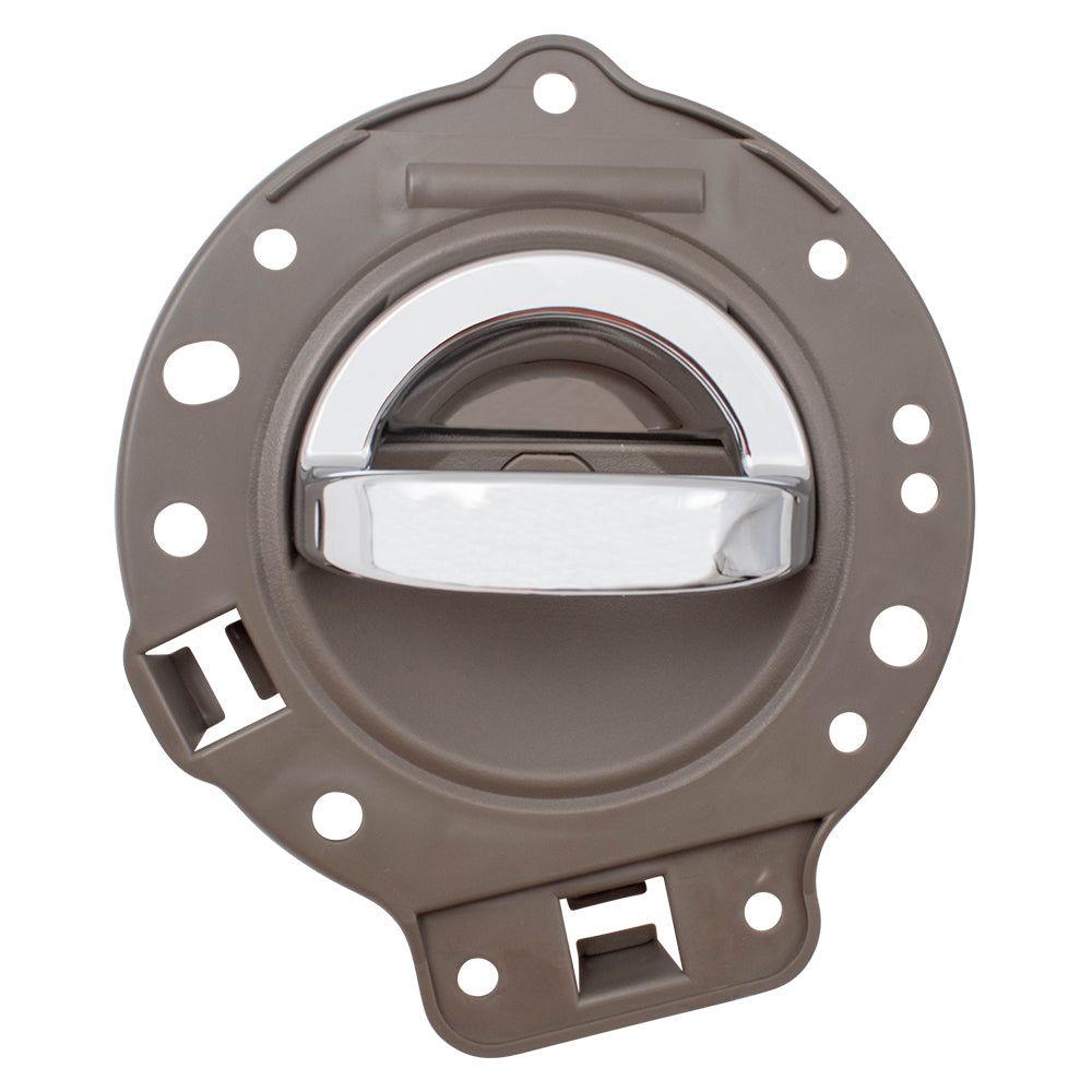 Brock Replacement 4 Piece Set of Inside Interior Door Khaki Housing with Chrome Handles Compatible with 06-10 Commander SUV 1PS47BD1AA 1PS46BD1AA