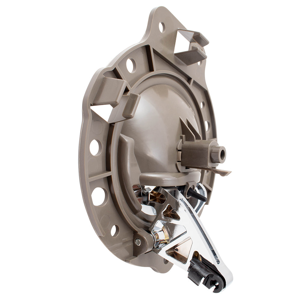 Brock Replacement 4 Piece Set of Inside Interior Door Khaki Housing with Chrome Handles Compatible with 06-10 Commander SUV 1PS47BD1AA 1PS46BD1AA