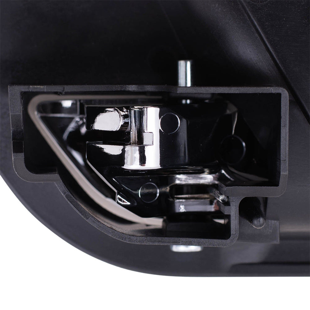 Brock Replacement Passengers Front Inside Interior Door Handle Chrome Lever with Black Housing Compatible with Silverado Sierra Escalade Suburban Tahoe Yukon 15947936
