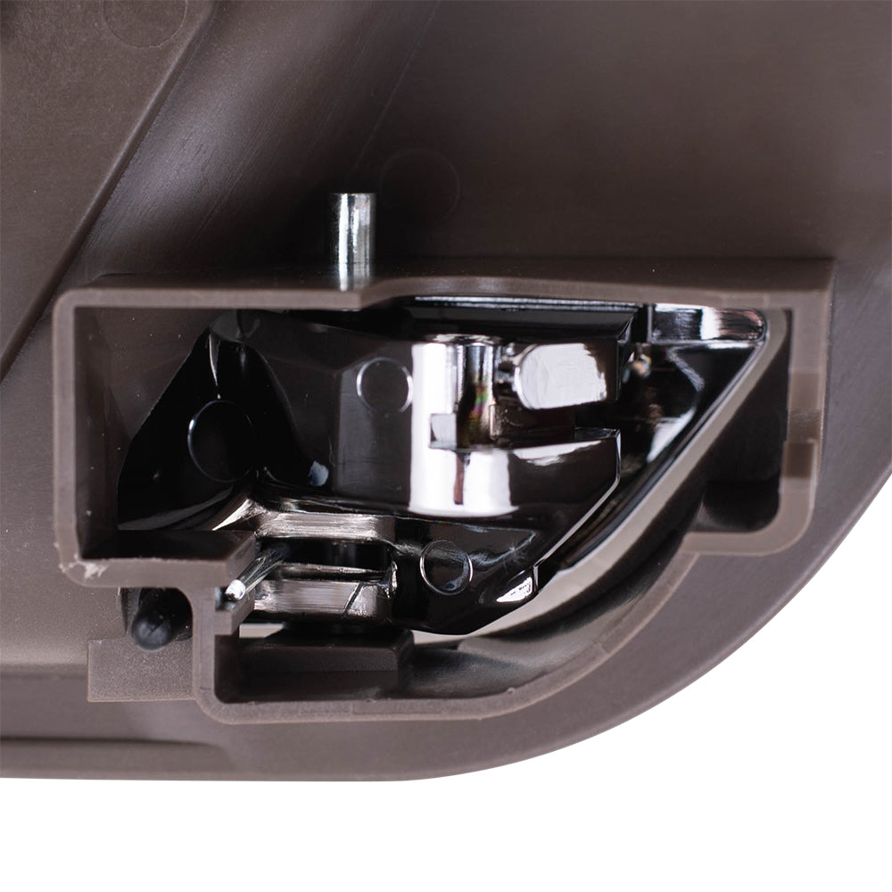 Brock Replacement Drivers Front Inside Interior Door Handle Chrome Lever with Cashmere Housing Compatible with Silverado Sierra Escalade Suburban Tahoe Yukon 15947938