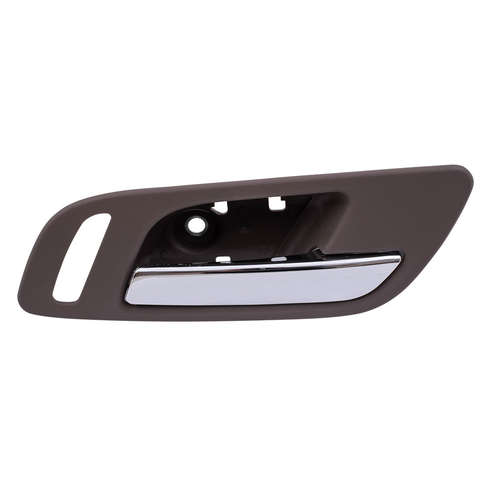 Brock Replacement Passengers Front Inside Interior Door Handle Chrome Lever with Cashmere Housing Compatible with Silverado Sierra Escalade Suburban Tahoe Yukon 15935955