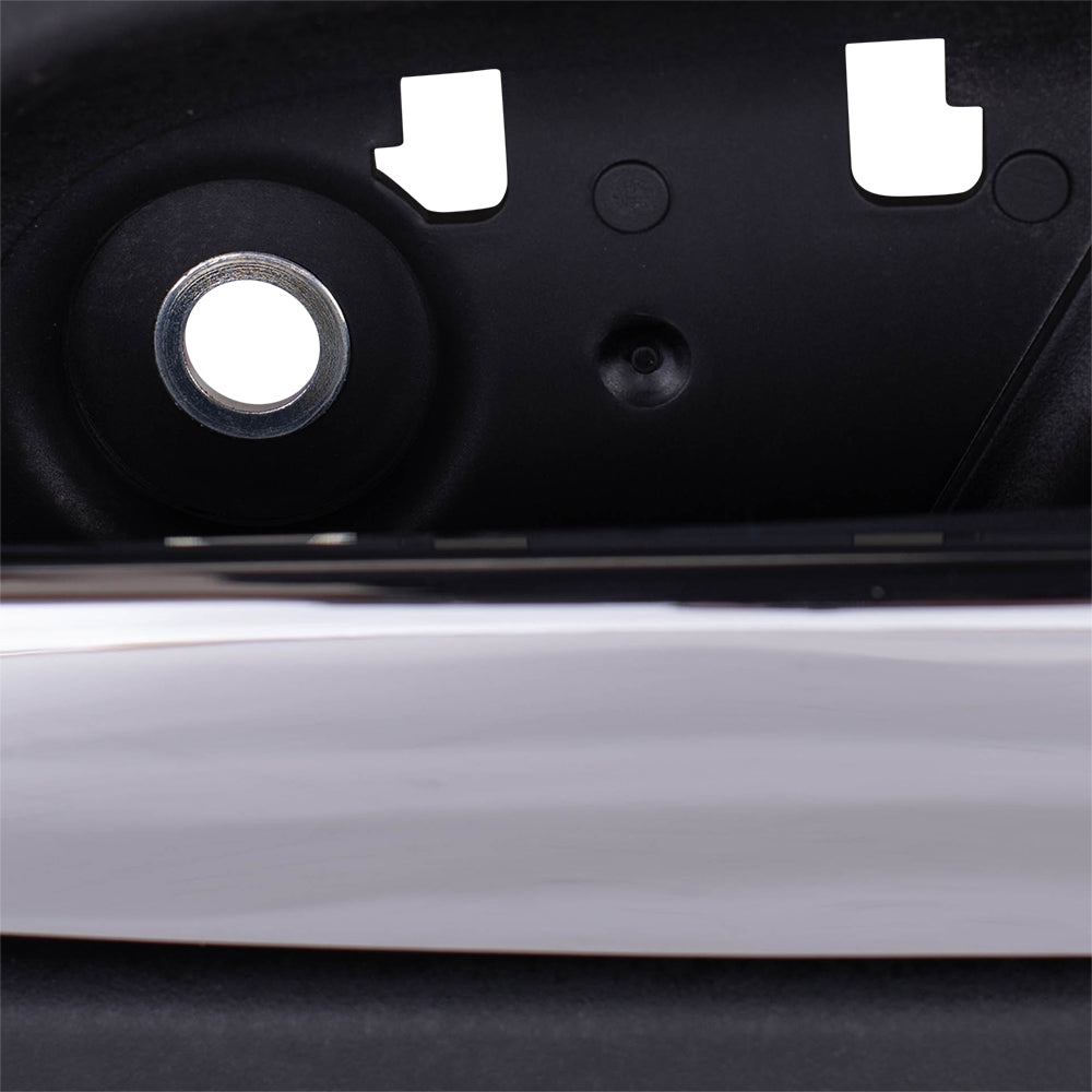Brock Replacement Passengers Rear Inside Interior Door Handle Chrome Lever with Black Housing Compatible with Silverado Sierra Escalade Suburban Tahoe Yukon 15939084