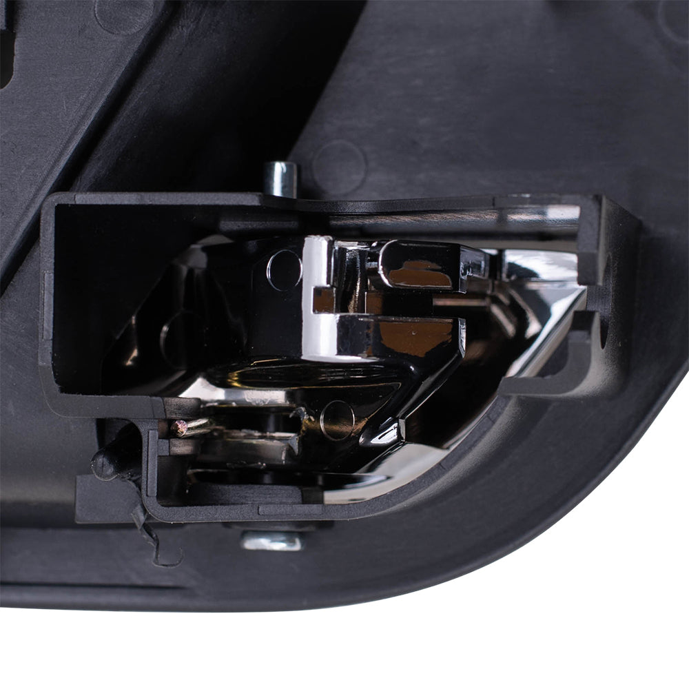 Brock Replacement Drivers Front Interior Inside Door Handle Chrome with Black Compatible with Silverado Sierra Escalade Suburban Tahoe Yukon 15920696