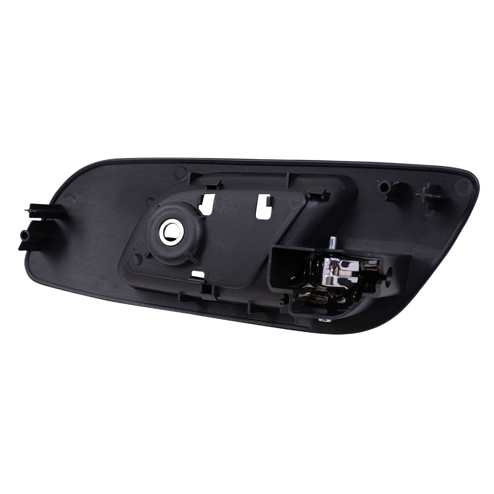 Brock Replacement Drivers Front Interior Inside Door Handle Chrome with Black Compatible with Silverado Sierra Escalade Suburban Tahoe Yukon 15920696