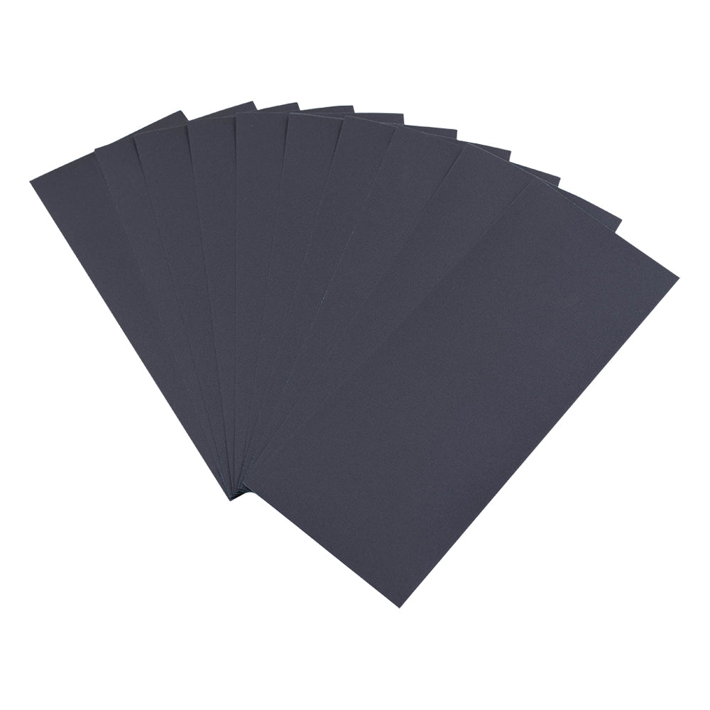 10 Pack of Sanding Sheet 400 Grit, 1/3 Sheet, and Wet/Dry