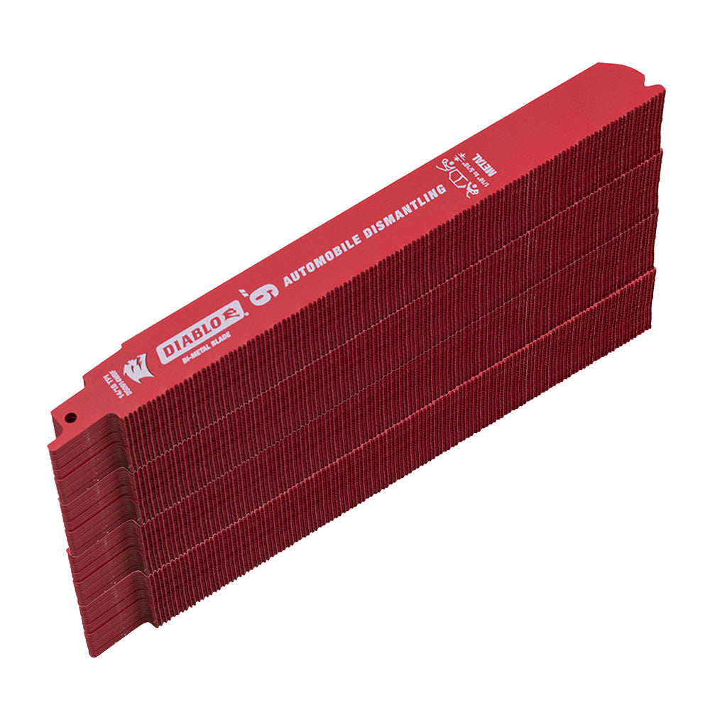 Diablo Steel Demon Bi-Metal Auto Dismantling Reciprocating Saw Blades 9 inch 14/18 TPI for 1/16-5/16 Medium Metals - 200 Pack