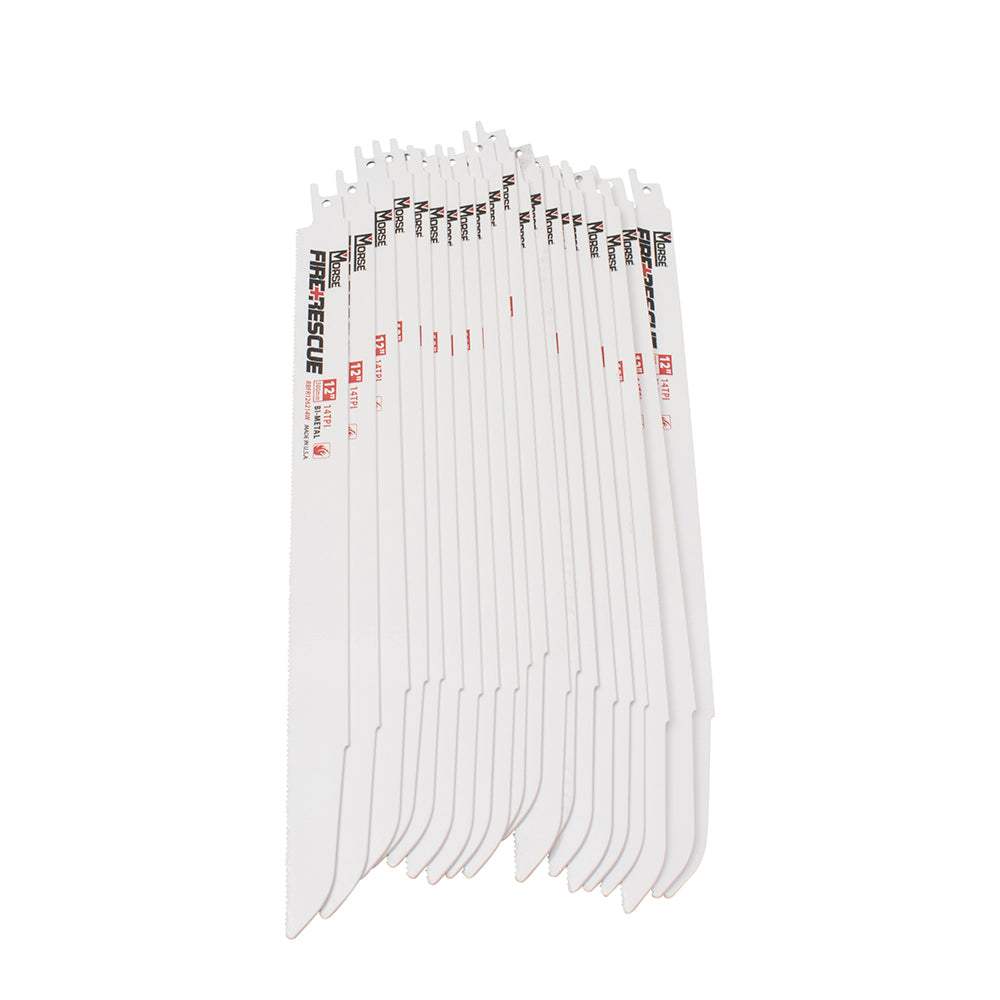 20 Pack Set MK Morse Bi Metal w/ Cobalt Reciprocating Saw Blades 12" x 7/8" x .062" 14 TPI Steel Wood for Fire & Rescue Industrial Shop