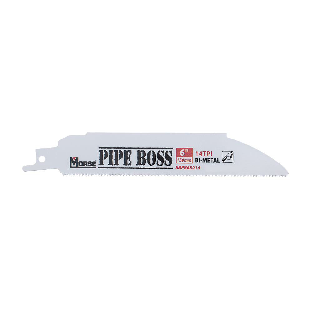 MK Morse Pipe Boss Reciprocating Saw Blade 6" X 1" X .050" 14TPI 25 Pack