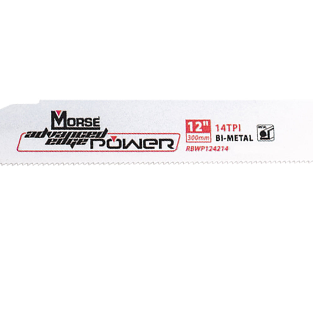 MK Morse Master Advanced Edge Power Cobalt Reciprocating Saw Blade 12" x 1" x .42" 14 TPI 25 Pack