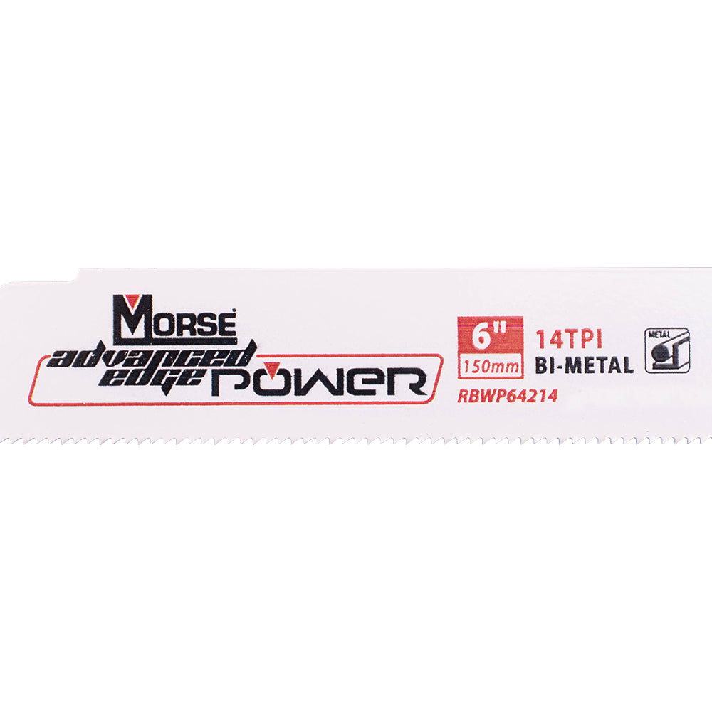 MK Morse Master Advanced Edge Power Cobalt Reciprocating Saw Blade 6" x 1" x .42" 14 TPI 25 Pack