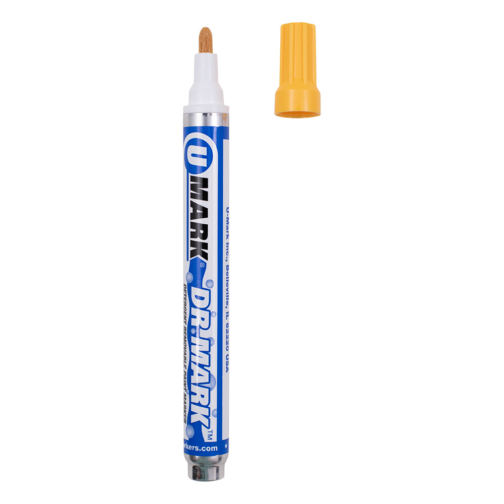 Umark UMARK DR.MARK Detergent Removable Paint Markers 1 Dozen Yellow Medium ...