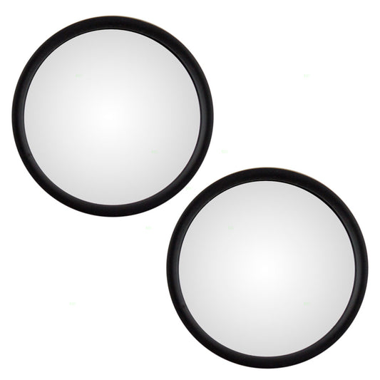 Brock Replacement Driver and Passengers Universal Convex Stainless Steel 5" Side Mirrors with Brackets