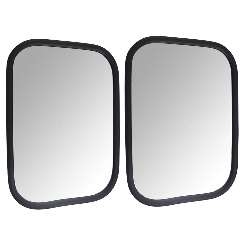 Brock Replacement Set Universal Camper Tow Mirrors Stainless Steel w/ Long Bracket Compatible with 78-86 Blazer Jimmy Suburban Pickup Truck 998905