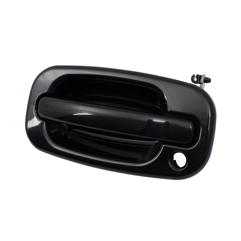 Brock Replacement Drivers Front Outside Exterior Door Handle w/ Keyhole Compatible with 99-07 GM Pickup Truck 00-06 SUV 19245505 GM1310140