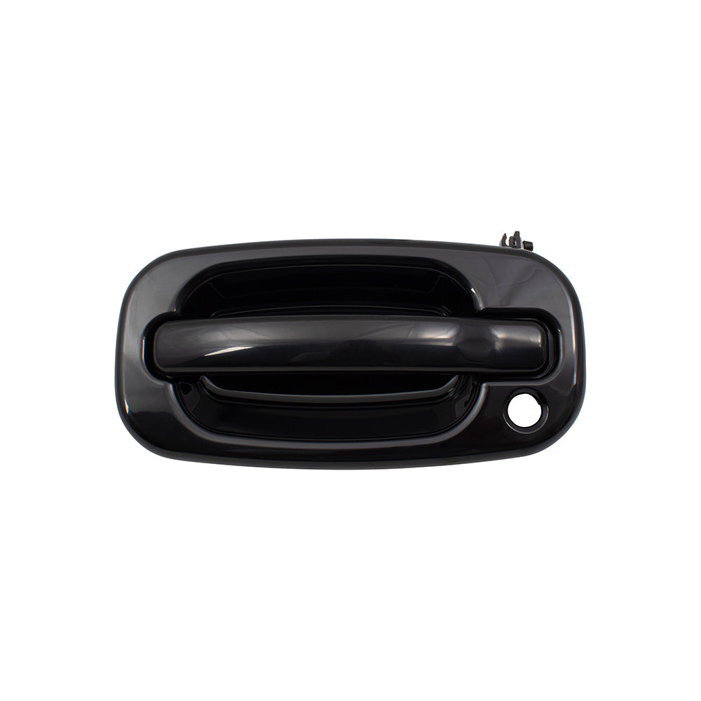 Brock Replacement Pair Set Front Outside Exterior Door Handles w/ Keyholes Compatible with 99-07 GM Pickup Truck 00-06 SUV 19245505 19356469