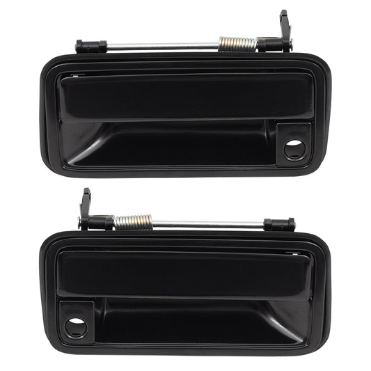 Brock Replacement Pair Set Front Outside Exterior Door Handles Compatible with 1988-1994 C/K Pickup Truck 15968163 15968164